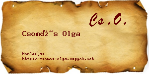 Csomós Olga névjegykártya